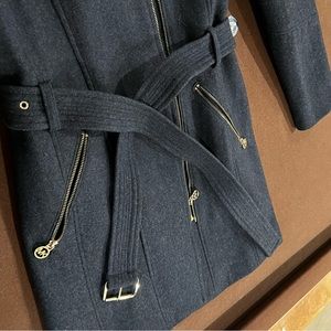 Michael Kors Asymmetrical Wool Coat Michael